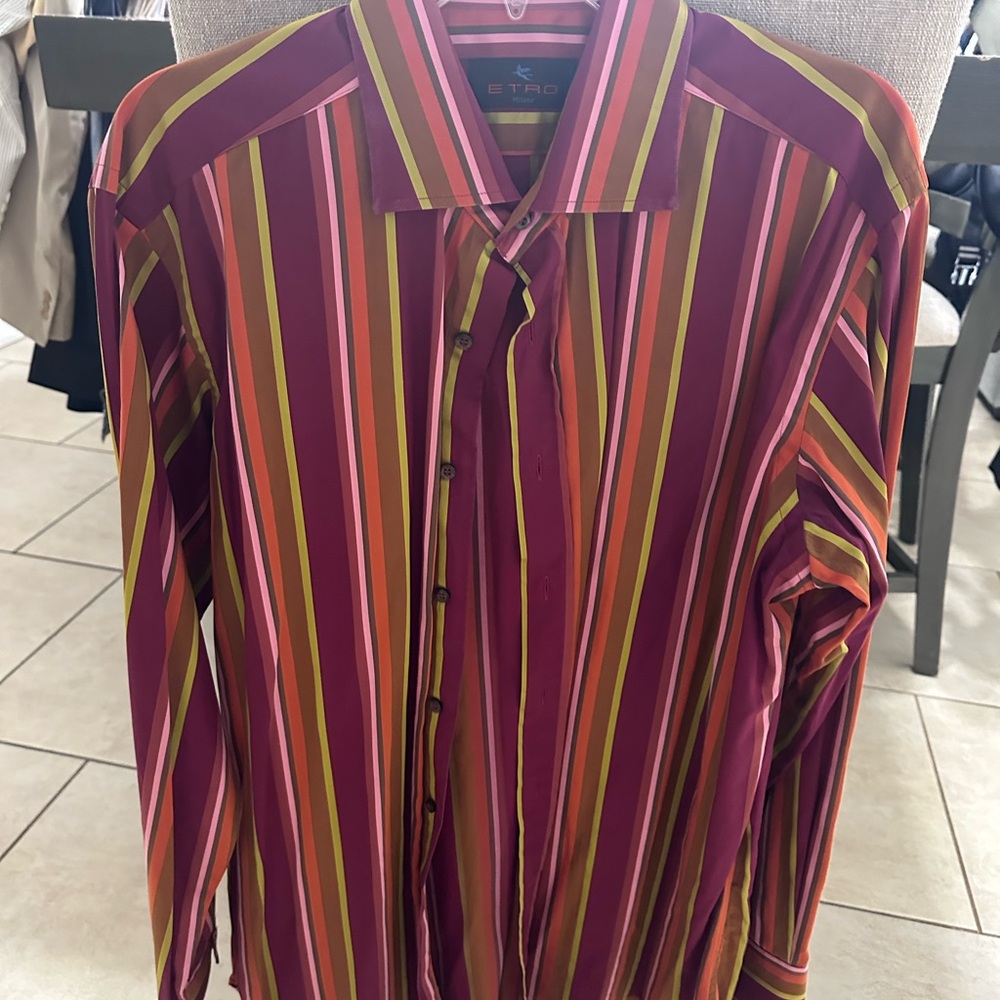 Etro Vibrant Striped Men's Shirt